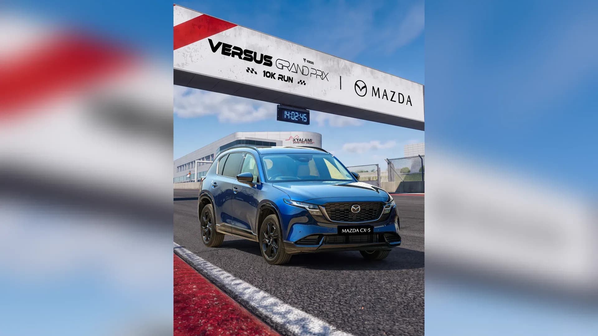 Mazda CX-5 at the Versus Grand Prix 10K start line at Kyalami